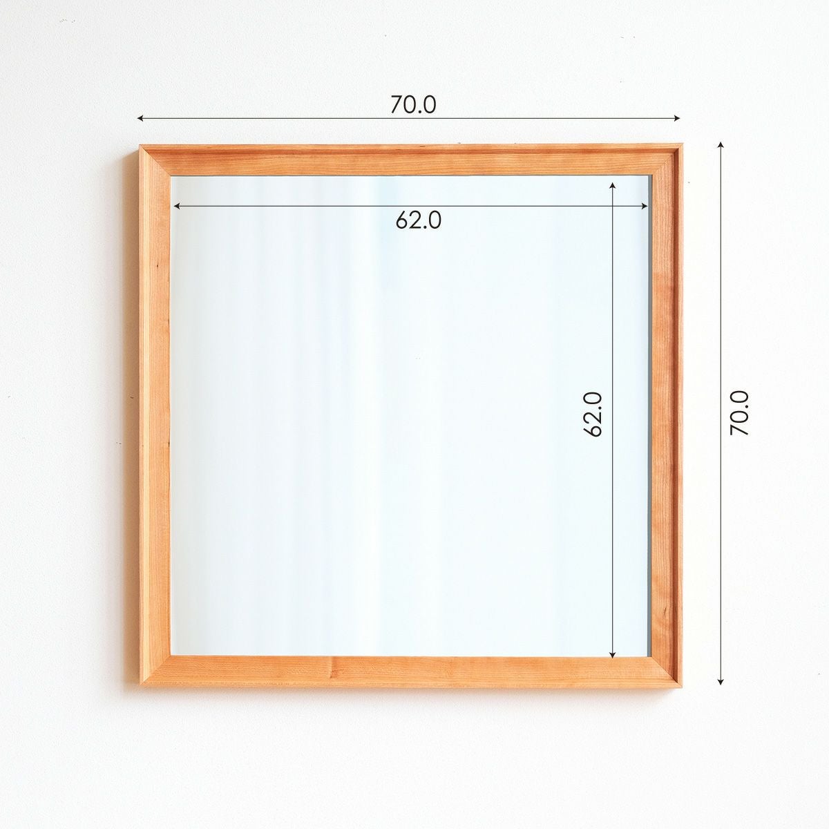 TOTO 耐食鏡　壁掛け鏡　化粧鏡　鏡　ミラー　角形　レトロ　70×70cm MIRROR | VALLE 70×70cm (ミラー) | DENTO STORE | 額縁・家具ブランド