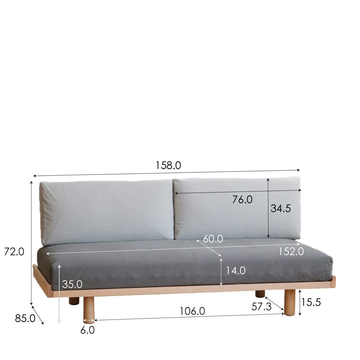 PISOLINO Sofa Bed 158 （ソファベッド） | DENTO STORE | 額縁・家具