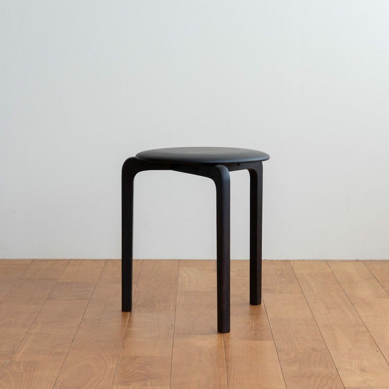 【アウトレット】LISCIO Stool 柿渋鉄媒染 (3本脚スツール)　No.204
